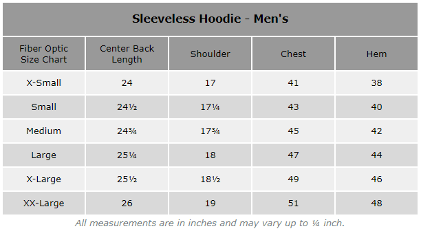 Fiber optic sleeveless hoodie clearance