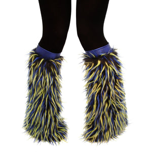 Monster Spiked Fluffies in Blue and Yellow