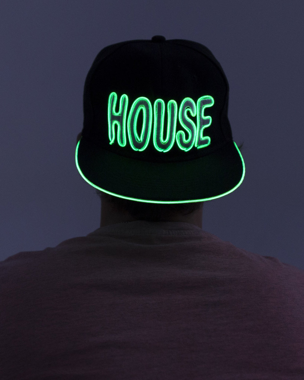 Light Up El Wire Hat - House