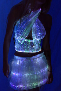 Fiber Optic Light Up Mini Skirt