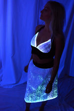 Fiber Optic Long Skirt Lit Blue