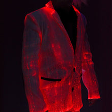 Fiber Optic Light Up Mens Suit Jacket Lit Red