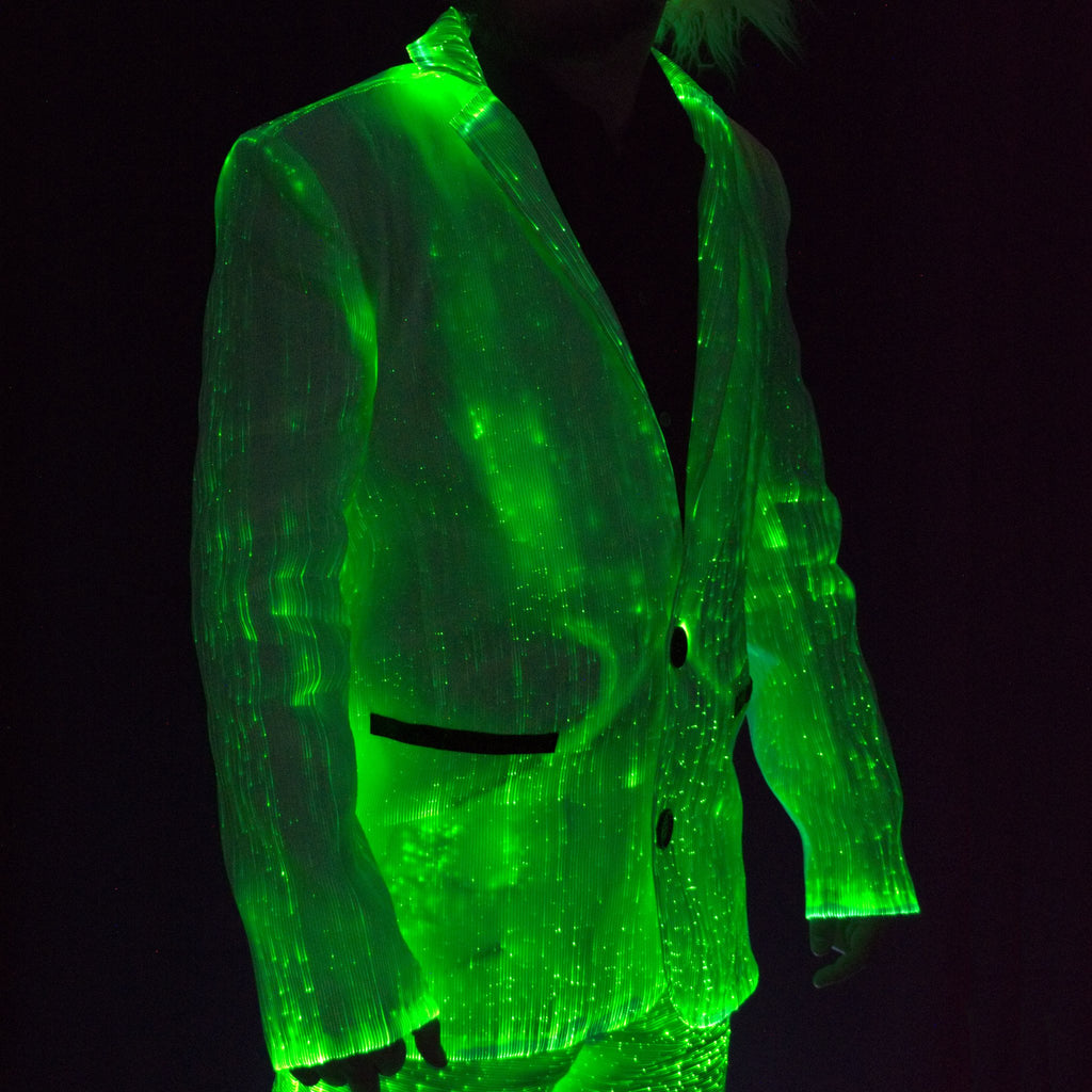 LED Light Up Fiber Optic Suit Jacket | TrYptiX Fashion