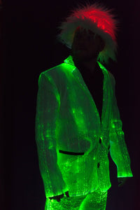 Fiber Optic Mens Suit - lit Green