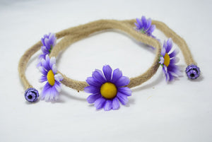 Flower Crown with Purple Flowers