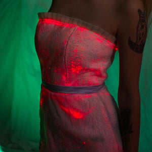 Fiber Optic Strapless Bridesmaid Dress