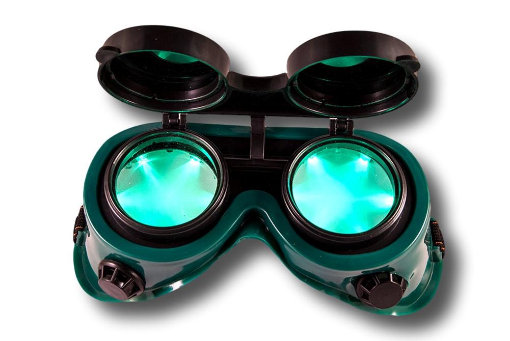 LED Goggles - Green with Green Lights