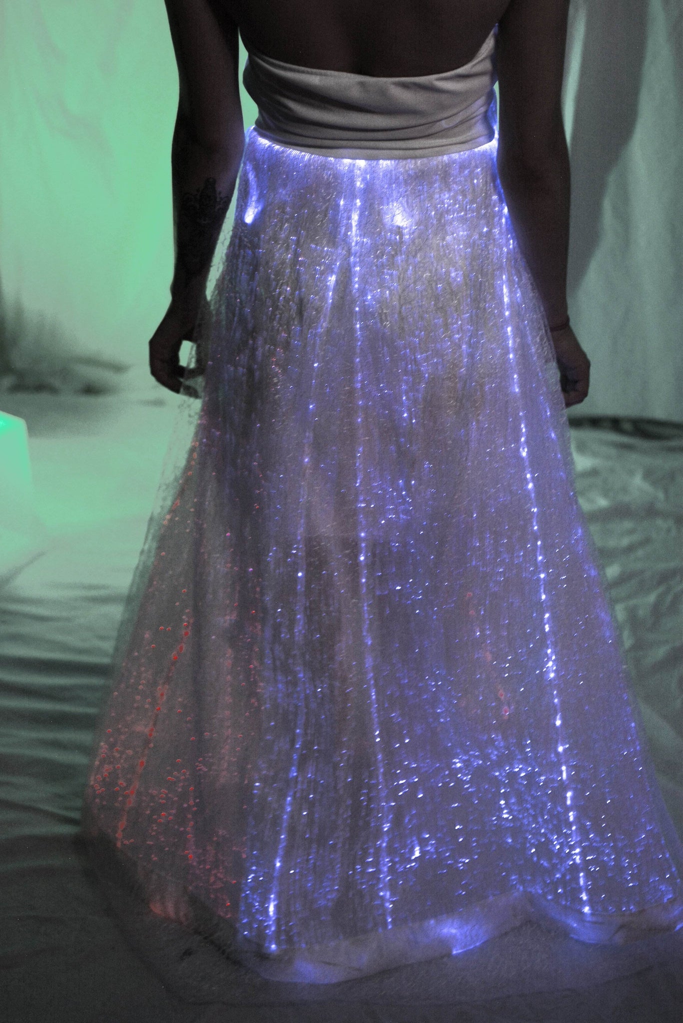 fiber optic prom dress Romantic led light luminous illuminated evening dress led fiber optic  wedding dress - LUMISONATA