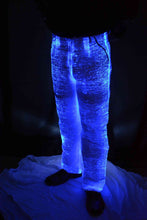 Fiber Optic Men's Suit Pants w Blue Lights On