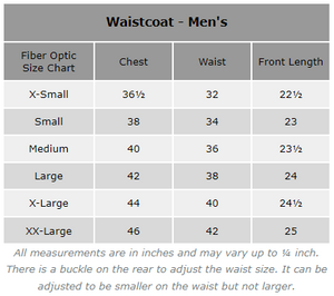 Fiber Optic Waistcoat Front and Back Lit