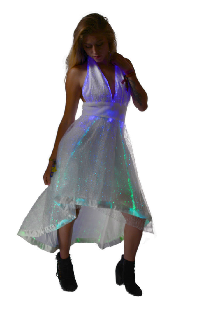 Monroe style Hi Low Halter Dress