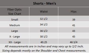 Fiber Optic Men's LED Light up Shorts